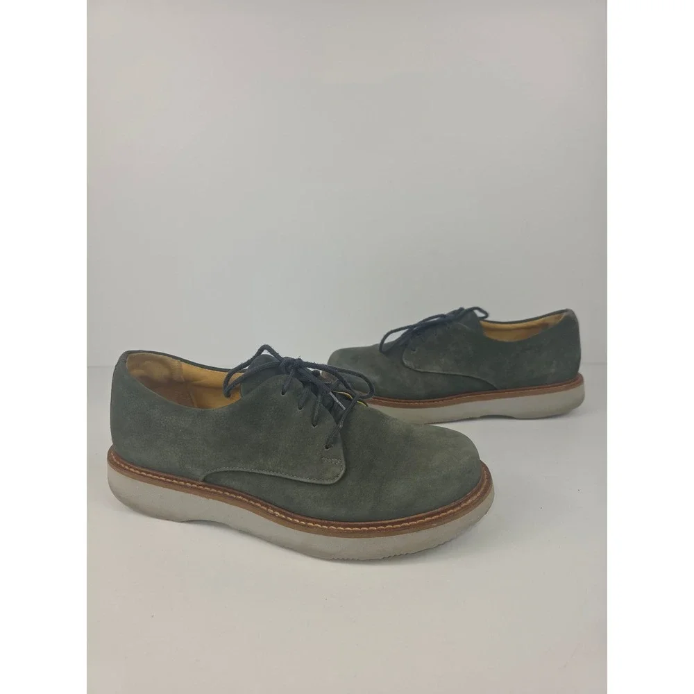 Samuel Hubbard Hubbard Free Oxford Dark Green Suede Vibram Sole Women's Size 7.5